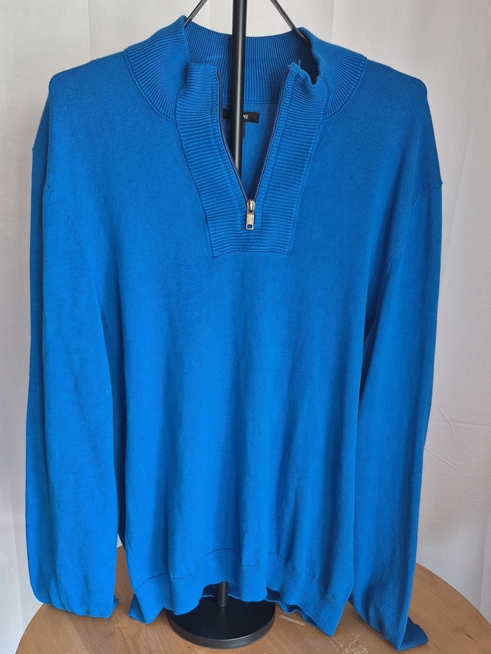 Alfani Men's Zip-Up Sweater in Bright Blue